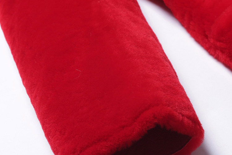 Full Length Shearling Lambwool Coat 706 Details 4