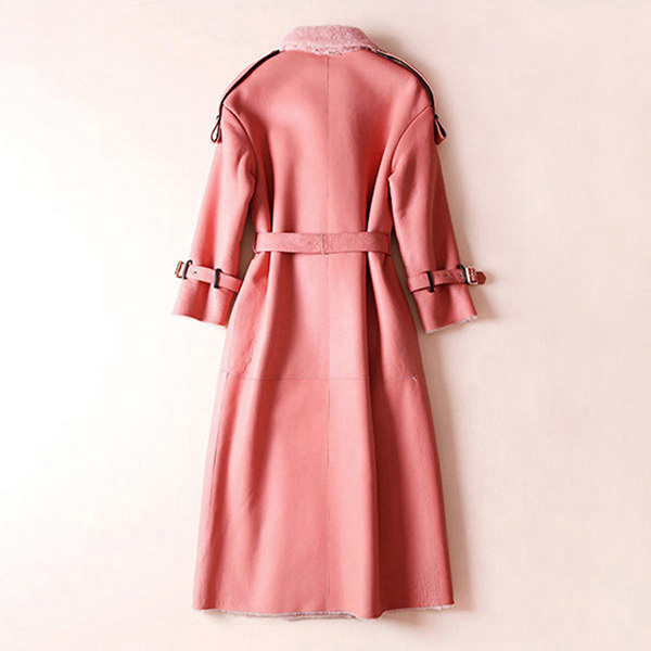 Welted Shearling Sheepskin Coat 747 Details 2
