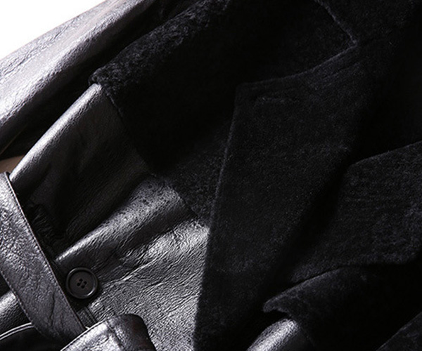 Welted Shearling Sheepskin Coat 747 Details 19