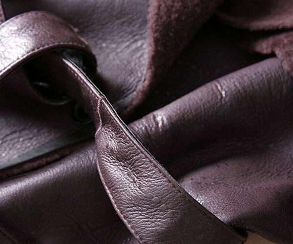 Welted Shearling Sheepskin Coat 747 Details 9