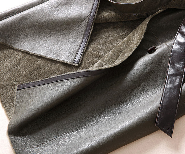Welted Shearling Sheepskin Coat 747 Details 15