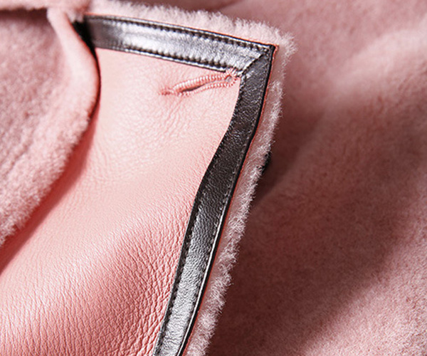 Welted Shearling Sheepskin Coat 747 Details 8