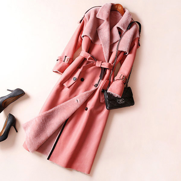 Welted Shearling Sheepskin Coat 747 Details 1
