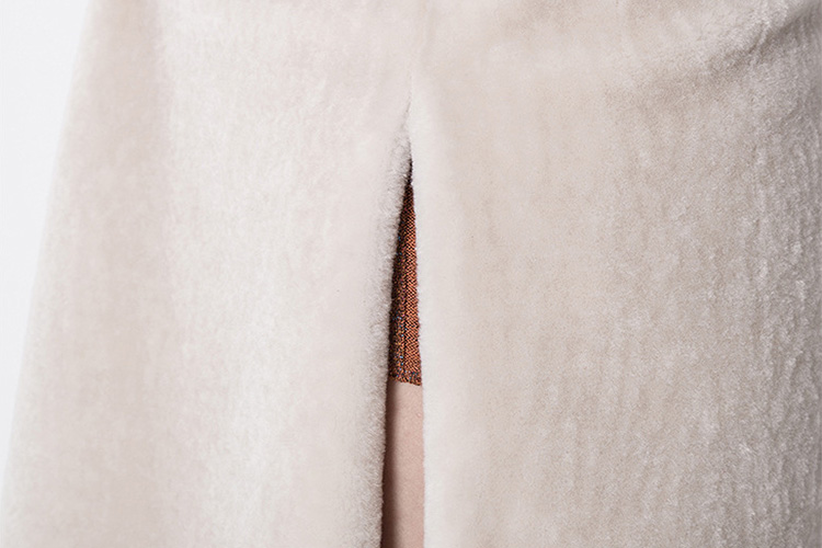 Belt Shearling Sheepskin Coat 803 Details 6