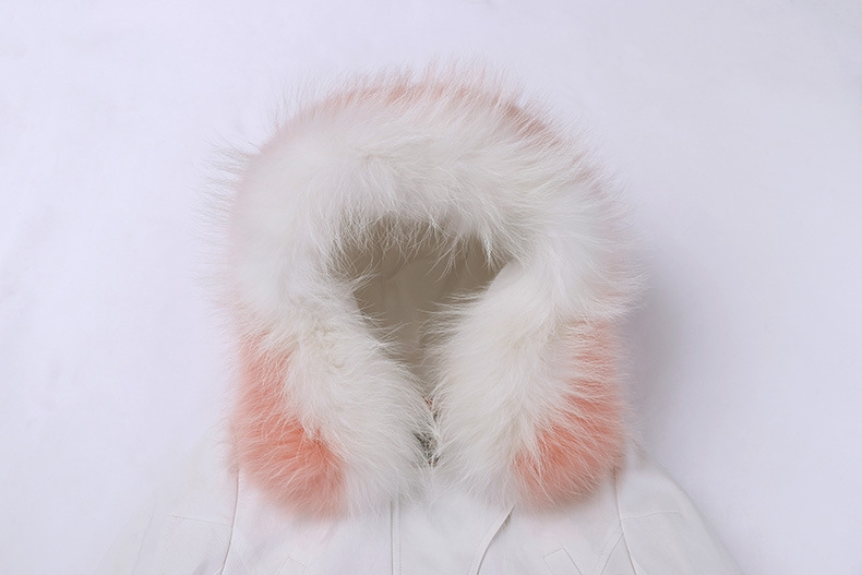 Raccoon Fur Trimmed Hooded Down-filled Winter Coat 0015-2