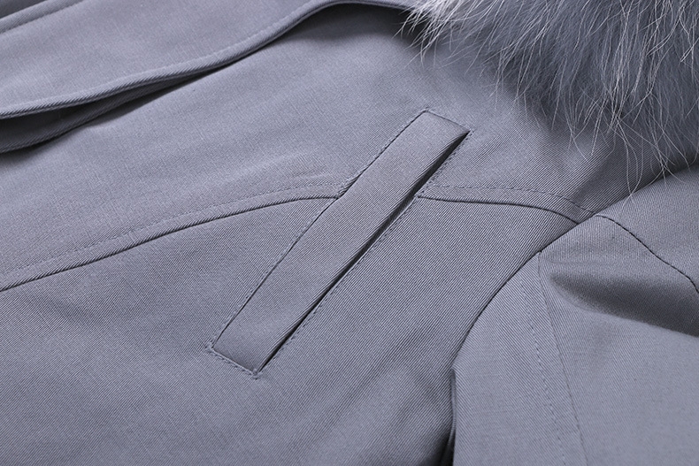 Raccoon Fur Trimmed Hooded Down-filled Winter Coat 0015c-3