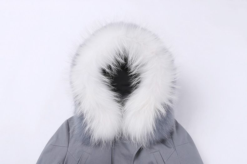 Raccoon Fur Trimmed Hooded Down-filled Winter Coat 0015c-2