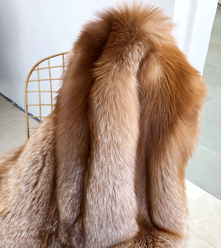 Chocolate Fox Fur Jacket 265 Details 3