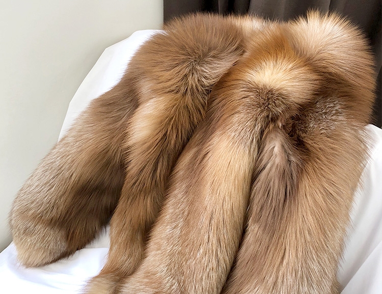Chocolate Fox Fur Jacket 265 Details 2