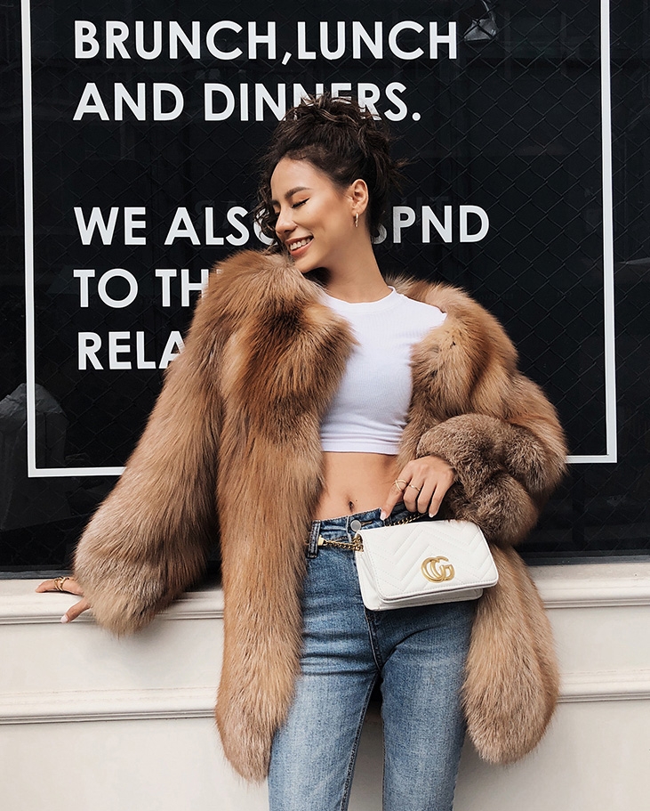 Chocolate Fox Fur Jacket 265 Details 9