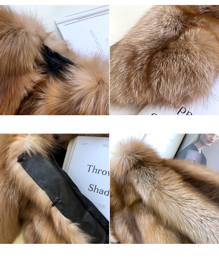 Chocolate Fox Fur Jacket 265 Details 4