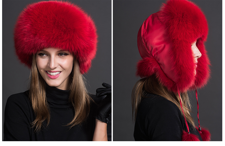 Fox Fur Trapper Hat 859 1 Details 8