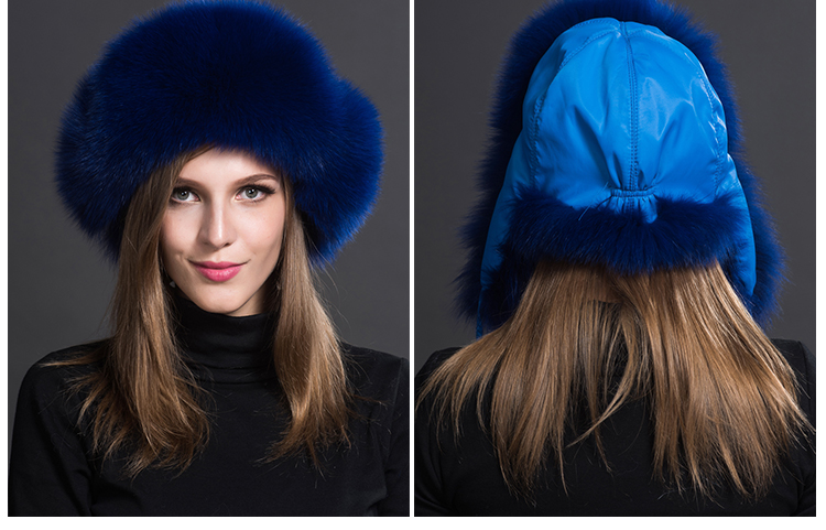 Fox Fur Trapper Hat 859 1 Details 4