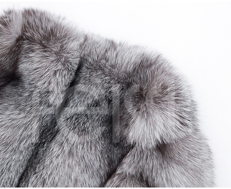 Silver Fox Fur Cropped Jacket 0007-8