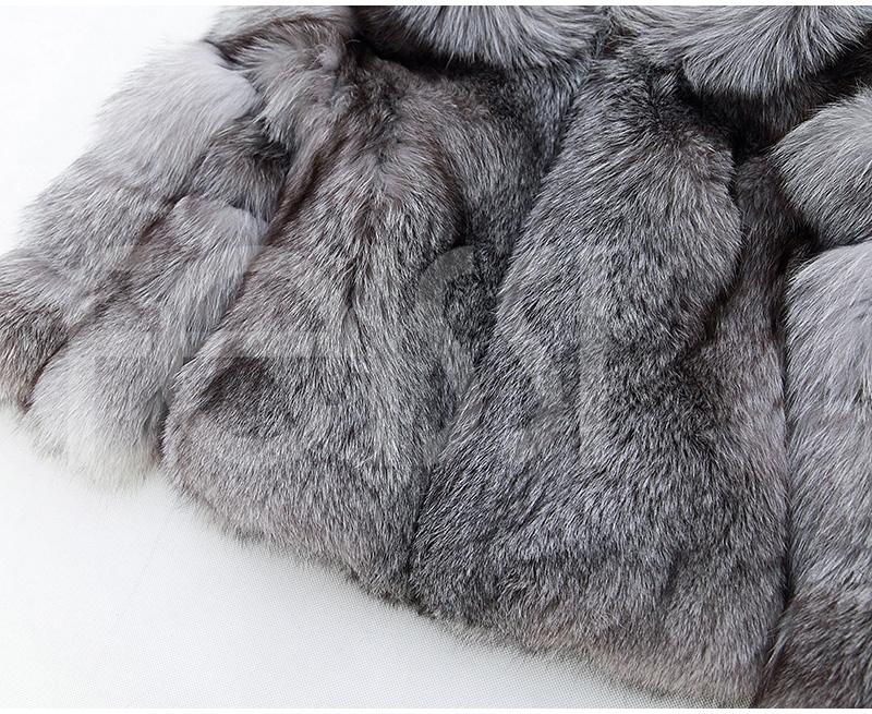 Silver Fox Fur Cropped Jacket 0007-9