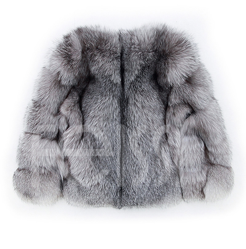 Silver Fox Fur Cropped Jacket 0007-7