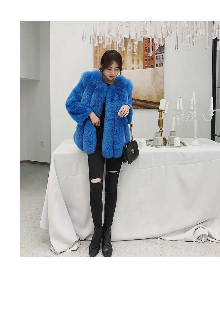 Fox Fur Jacket with Mink Fur Sleeves 0069-10