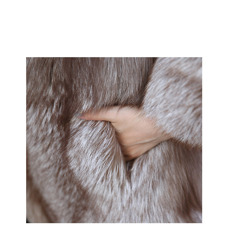Chocolate Fox Fur Jacket 003 Details 5