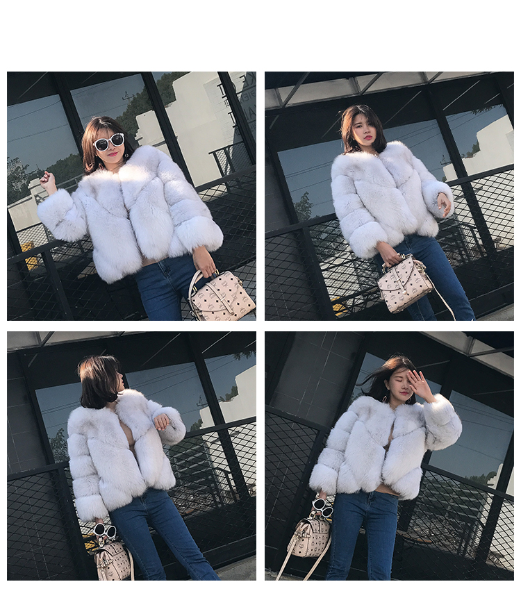 Blue Fox Fur Jacket 005 Details 17