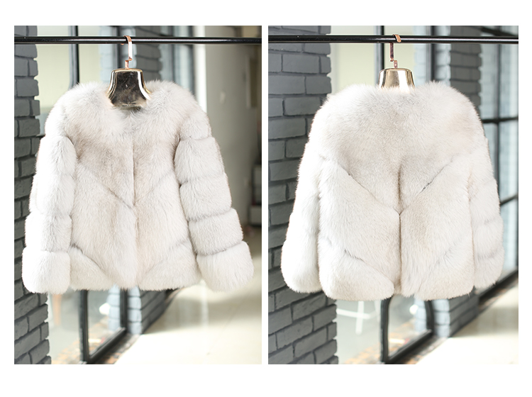 Blue Fox Fur Jacket 005 Details 2