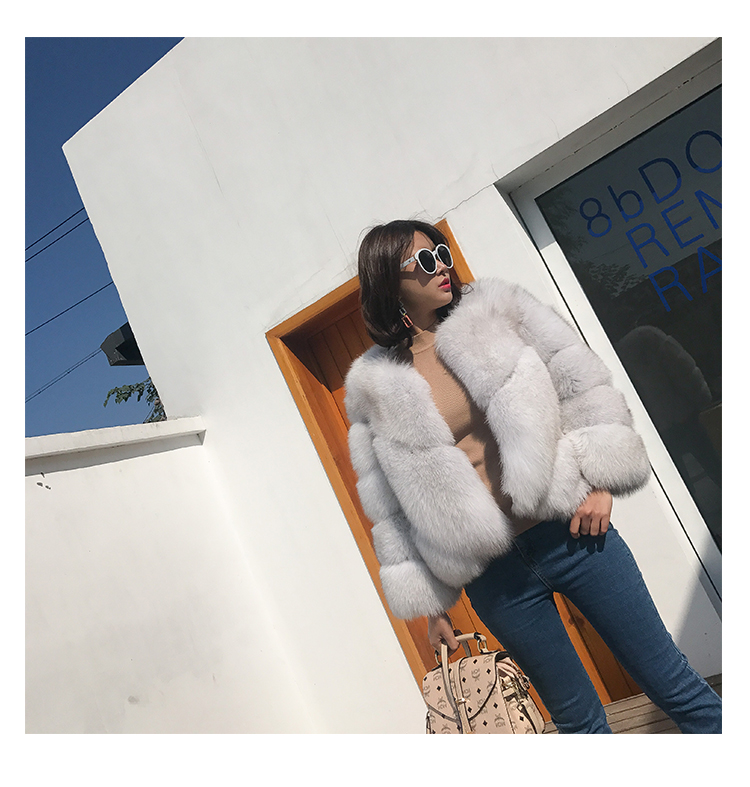 Blue Fox Fur Jacket 005 Details 8