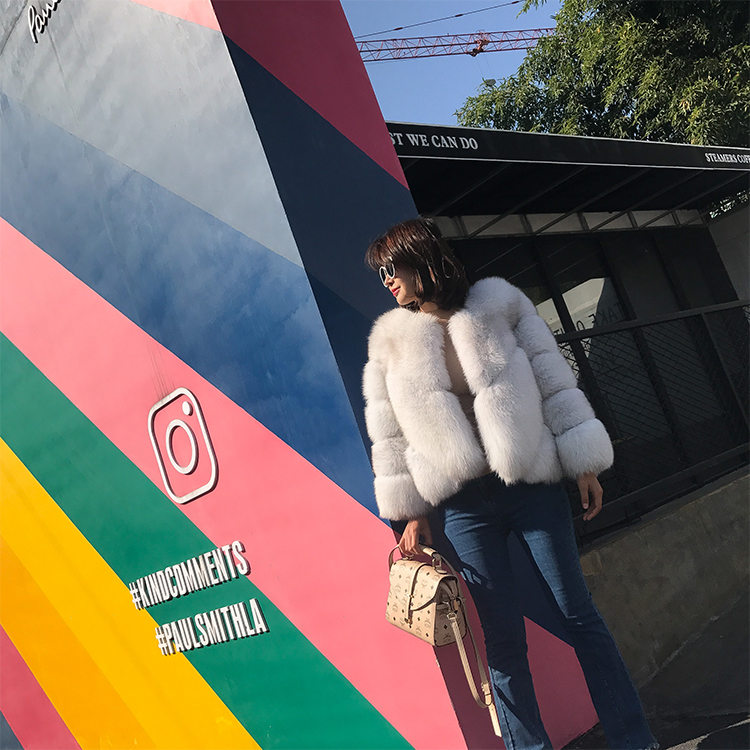 Blue Fox Fur Jacket 005 Details 1