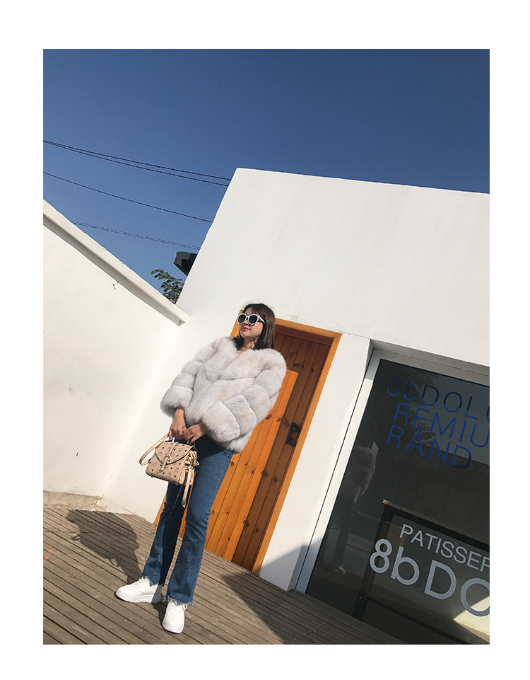 Blue Fox Fur Jacket 005 Details 18