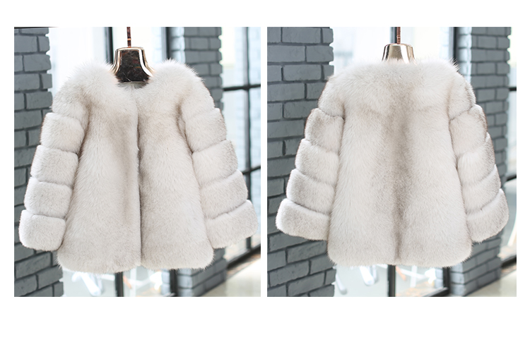 Blue Fox Fur Coat 006 Details 1