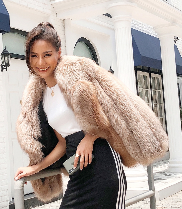 Cropped Chocolate Fox Fur Jacket 271 Details 7