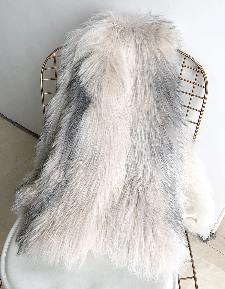 Hooded Knitted Fox Fur Jacket 276 Details 1