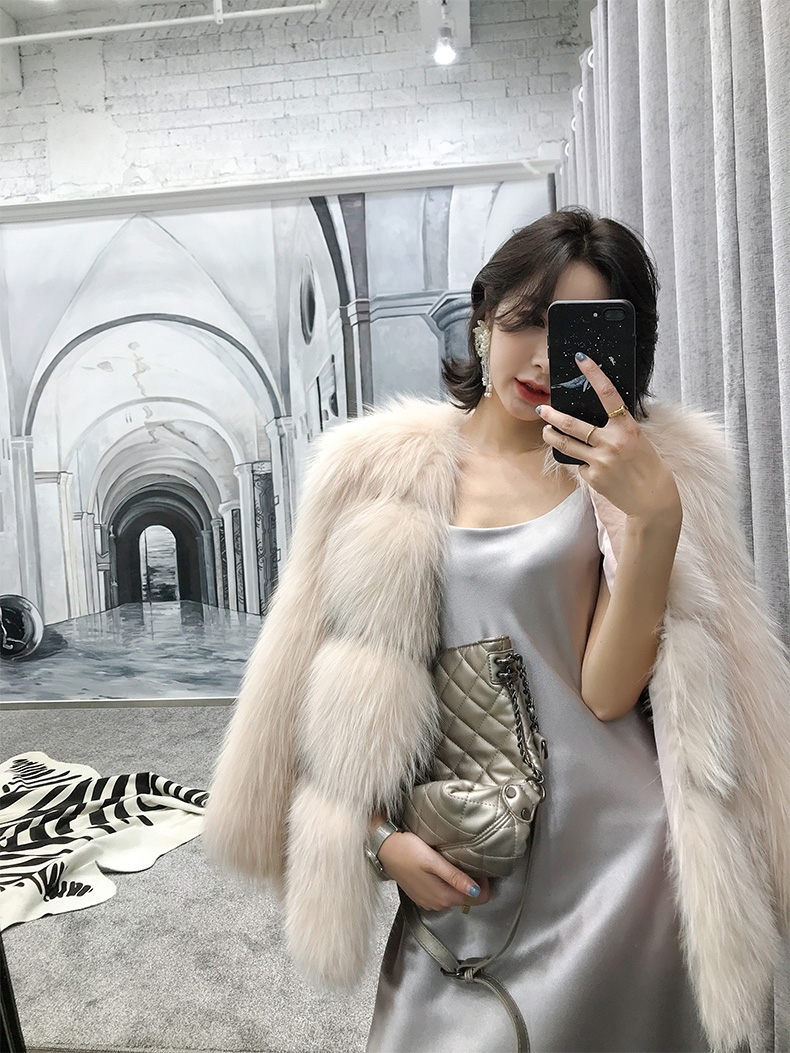 Arctic Marble Fox Fur Jacket 328-1