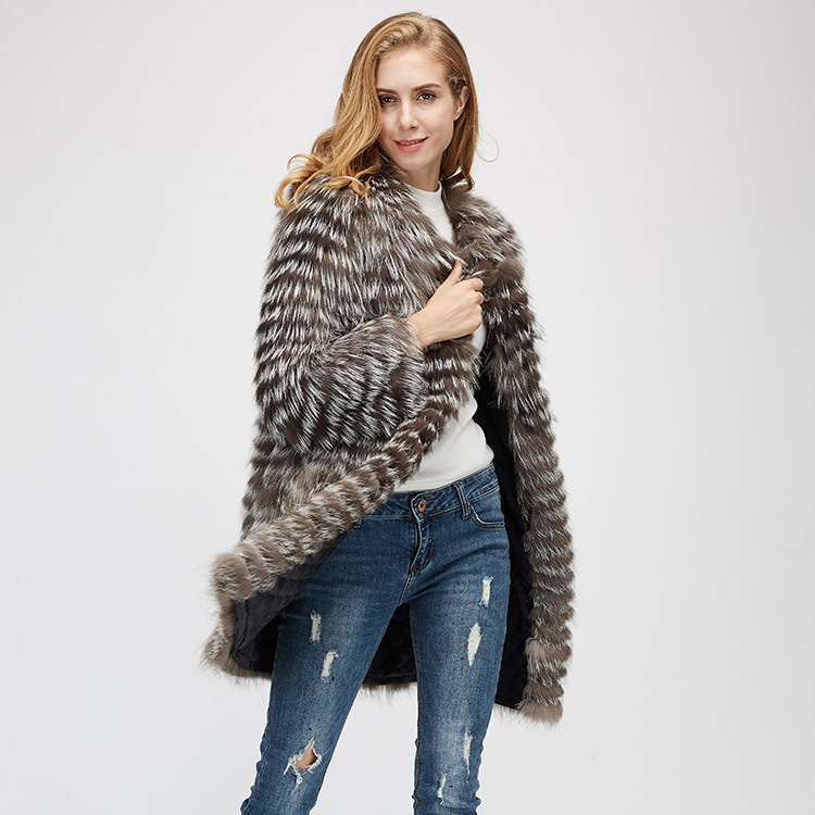 Silver Fox Fur Jacket 970 Details 2