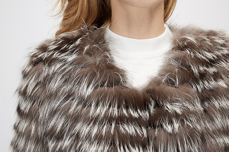 Silver Fox Fur Jacket 970 Details 10