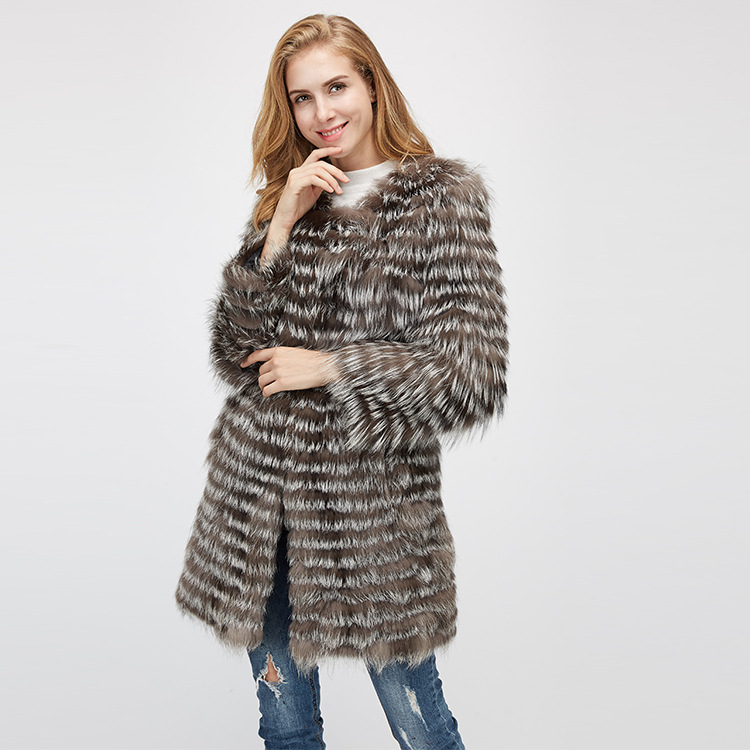 Silver Fox Fur Jacket 970 Details 6