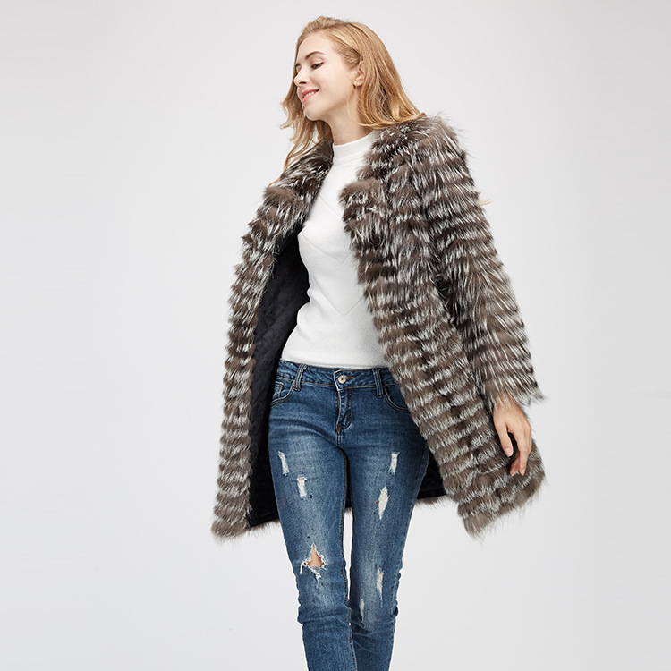 Silver Fox Fur Jacket 970 Details 3