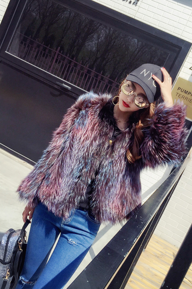 Cropped Knitted Fox Fur Jacket 985 Details 1