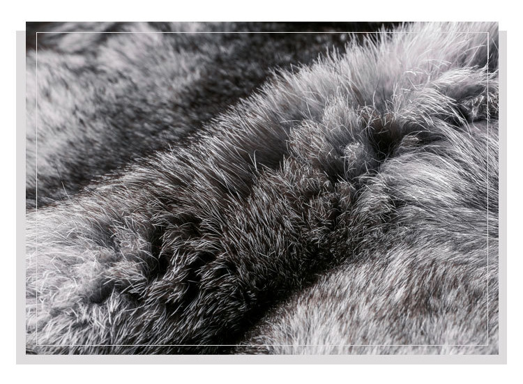 Fox Fur Coat with Double-Sided Wool Trim 991c Details 3