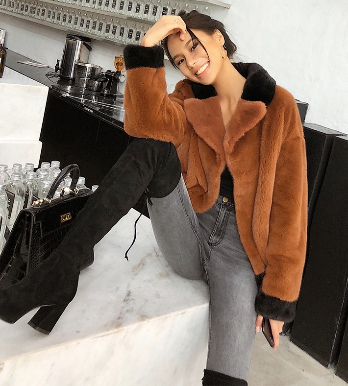 Mink Fur Bomber Jacket 0107-5