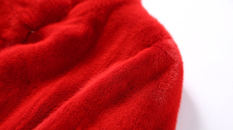 A-shaped Mink Fur Cape Style Jacket with Silver Fox Fur Trim 300-4