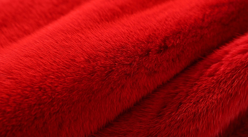 A-shaped Mink Fur Cape Style Jacket with Silver Fox Fur Trim 300-5