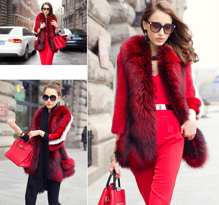 Mink Fur Coat With Fox Fur Trim 747 Details 2