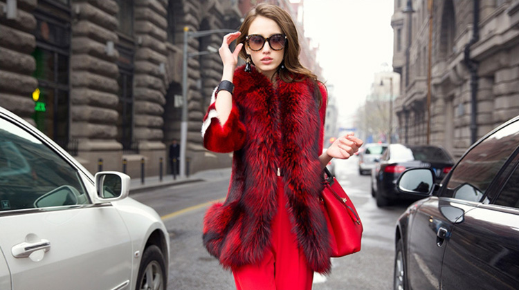 Mink Fur Coat With Fox Fur Trim 747 Details 1