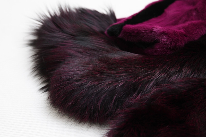Mink Fur Coat With Silver Fox Fur Trim 747b-15
