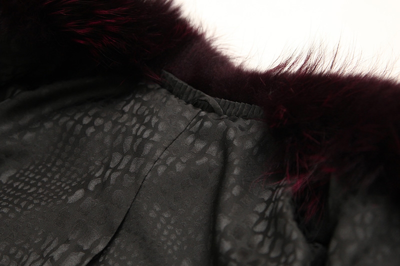 Mink Fur Coat With Silver Fox Fur Trim 747b-17