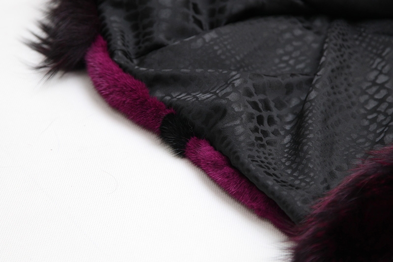 Mink Fur Coat With Silver Fox Fur Trim 747b-20