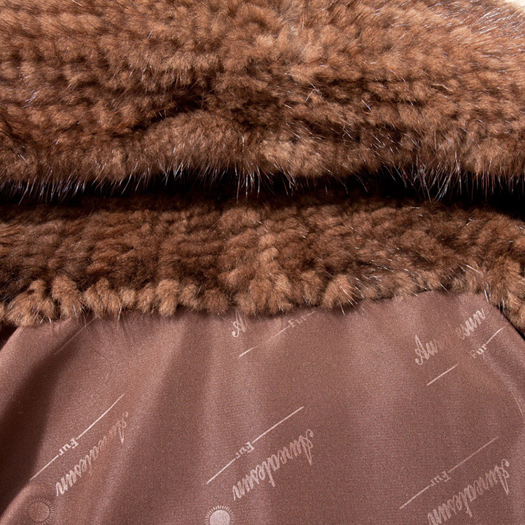 Knitted Mink Fur Jacket With Hood 749 Details 7