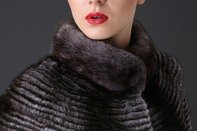 Mink Fur Jacket With Rex Rabbit Fur Trim 785 Details 1