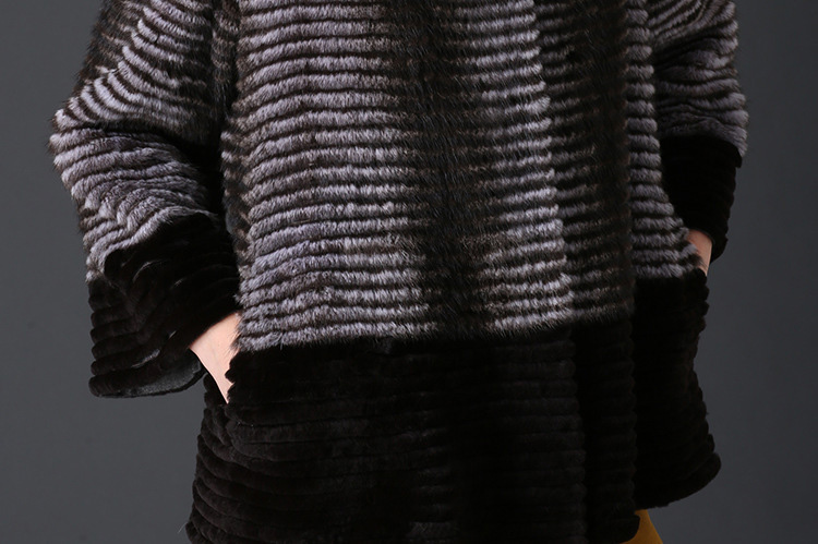 Mink Fur Jacket With Rex Rabbit Fur Trim 785 Details 2