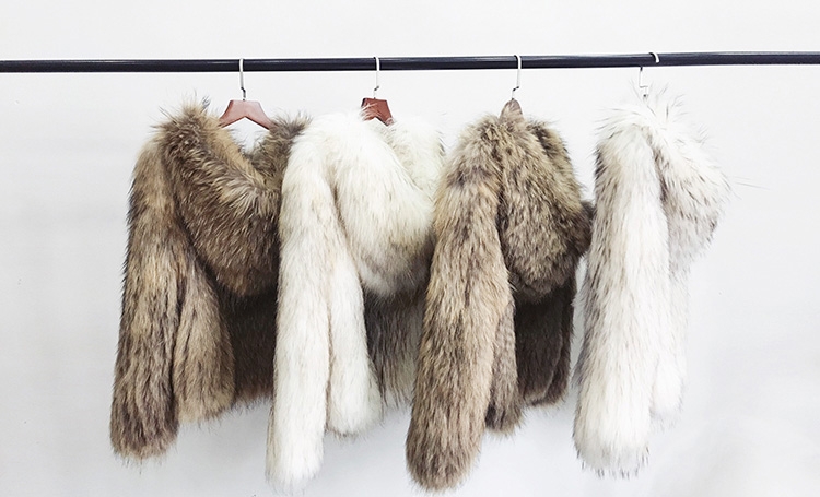 Hooded Knitted Raccoon Fur Jacket 307-1