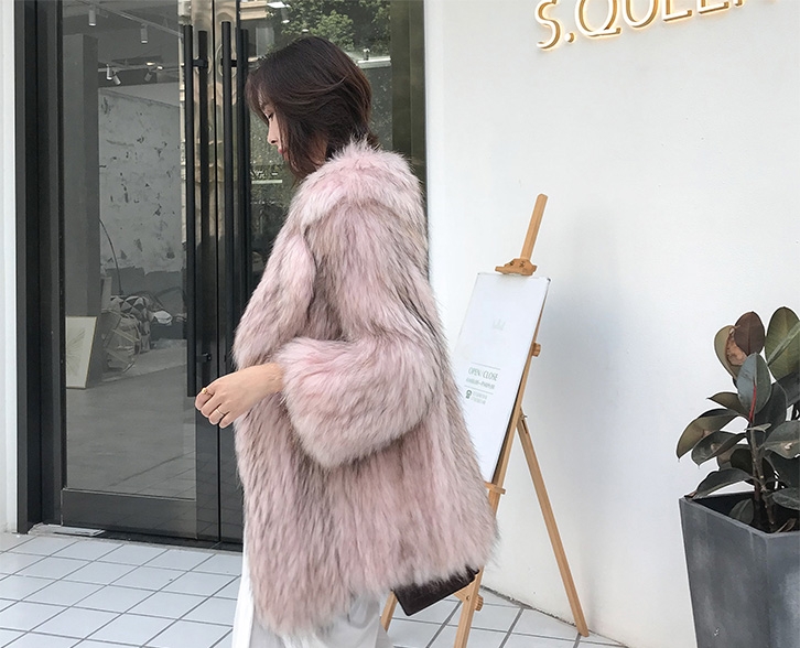 Knitted Raccoon Fur Jacket 308-2